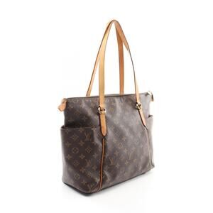 Louis Vuitton Leather Canvas Monogram Brown Bag Tote Totally
